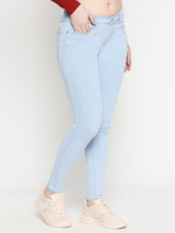 K3024 Mid-Rise Skinny Jeans - Light Blue