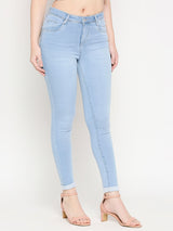 K3051 Mid-Rise Skinny Jeans - Light Blue