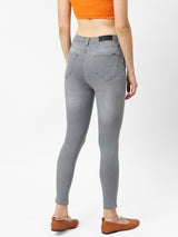K4014 High-Rise Skinny Jeans - Grey