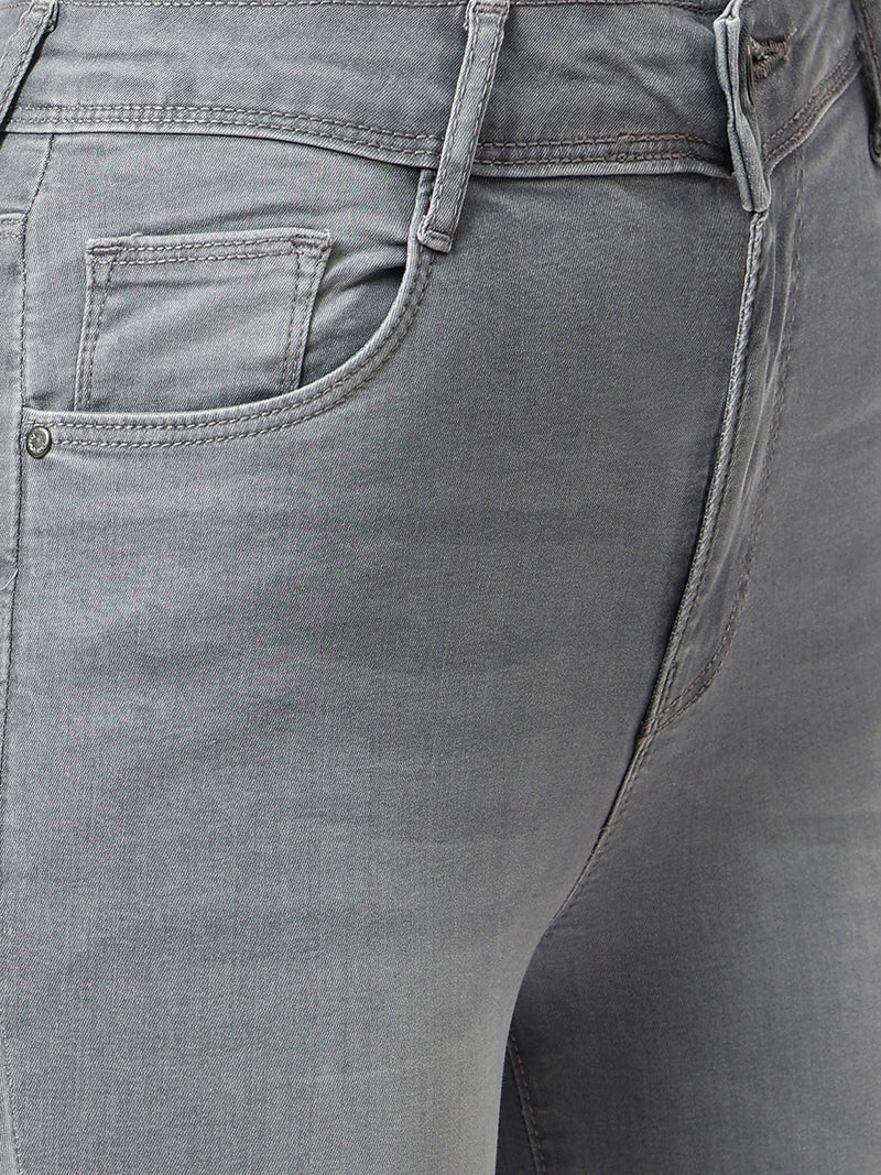 K4014 High-Rise Skinny Jeans - Grey