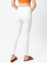 K3081 Mid-Rise Denim Legging - White