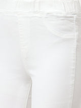 K3081 Mid-Rise Denim Legging - White