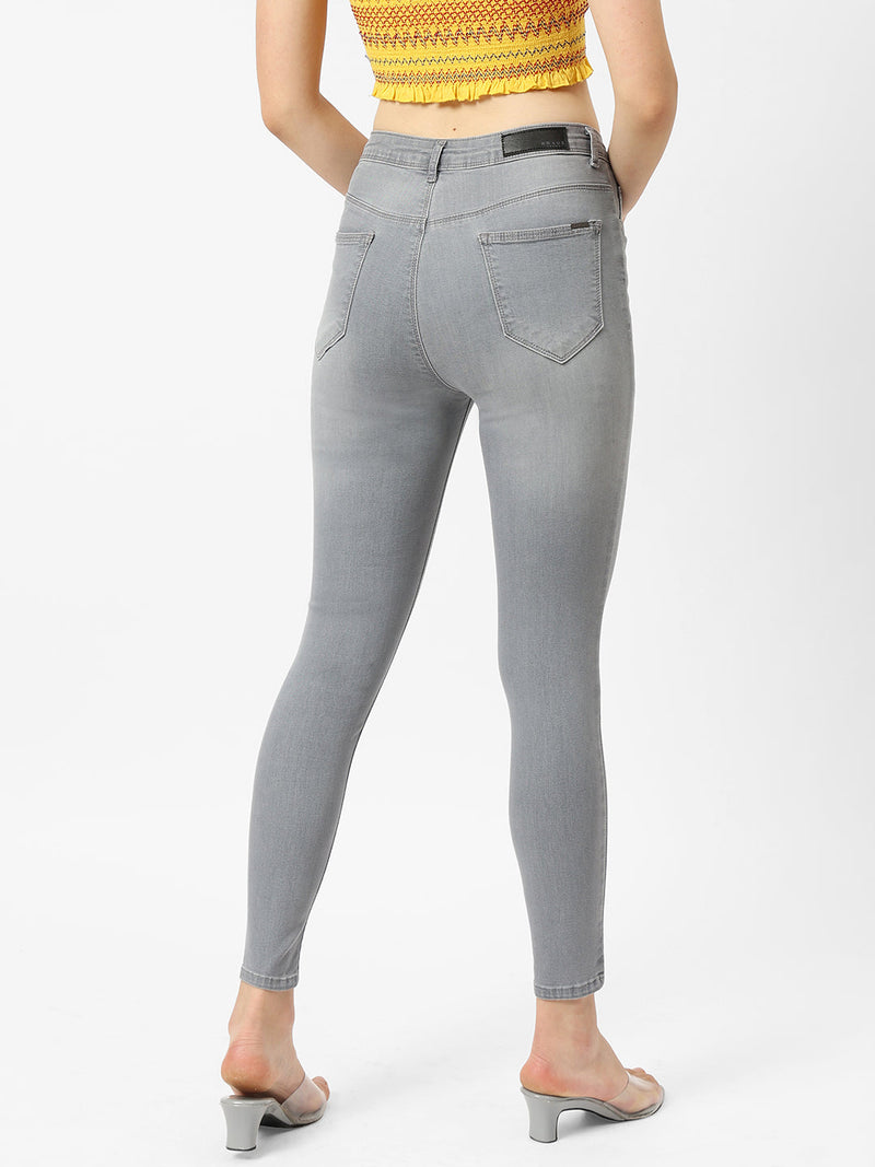 K3051 Mid-Rise Skinny Jeans - Grey