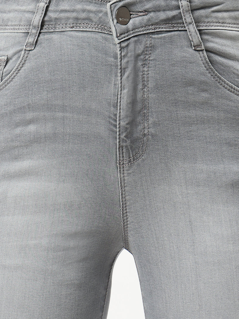 K3051 Mid-Rise Skinny Jeans - Grey