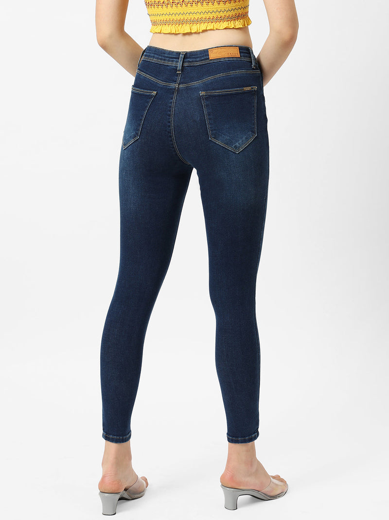 K4014 High-Rise Skinny Jeans - Blue