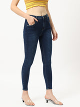 K4014 High-Rise Skinny Jeans - Blue