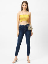 K4014 High-Rise Skinny Jeans - Blue