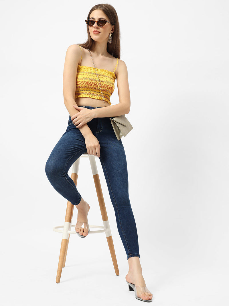 K4014 High-Rise Skinny Jeans - Blue