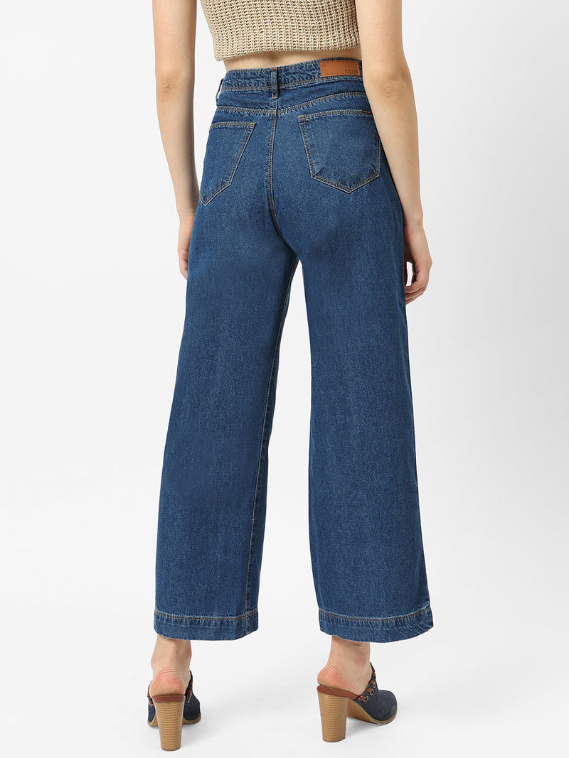 K5031 High-Rise Wide Leg Jeans - Blue