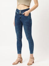 K4014 High-Rise Skinny Jeans - Blue