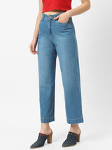 K5031 High-Rise Wide Leg Jeans - Blue