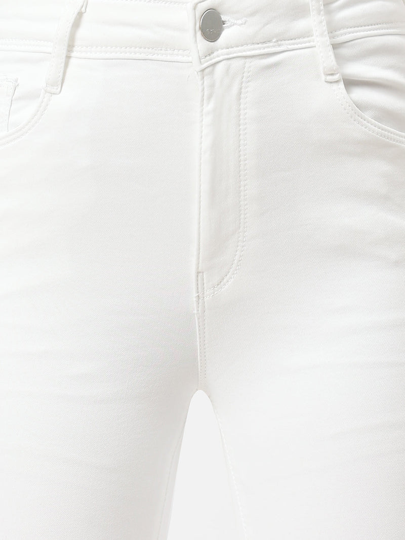 K4014 High-Rise Skinny Jeans - White