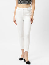K4014 High-Rise Skinny Jeans - White