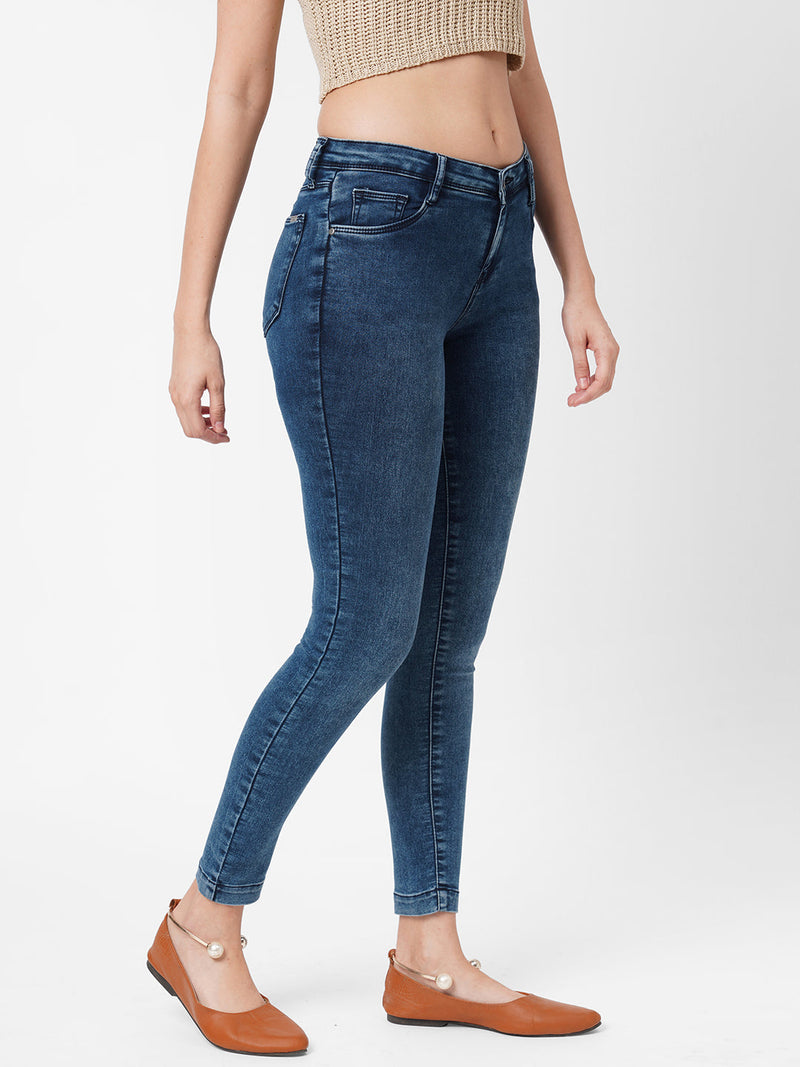 K3051 Mid-Rise Skinny Jeans - Blue