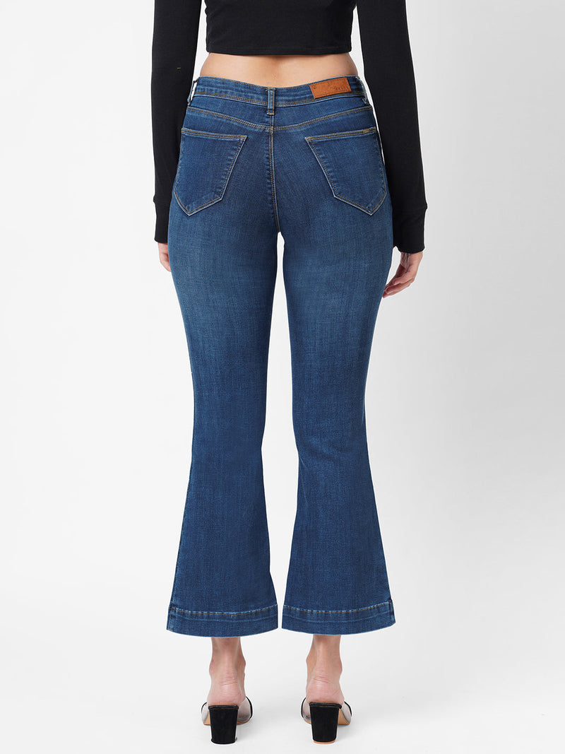 K5013 High-Rise Flared Jeans - Blue