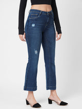 K5013 High-Rise Flared Jeans - Blue