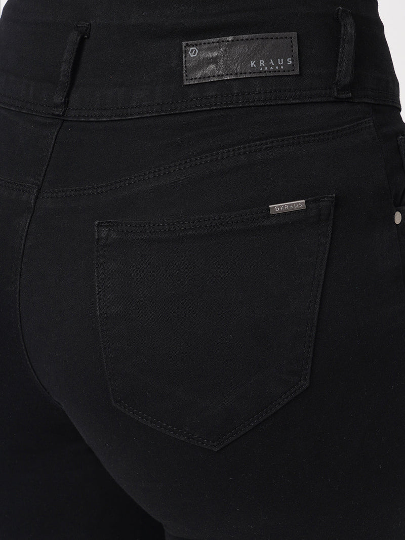 K4014 High-Rise Skinny Jeans - Black