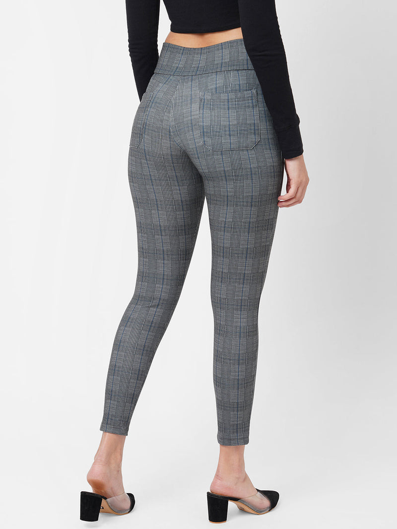 K4005 High-Rise Skinny Tregging - Grey