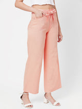 K5031 High-Rise Wide Leg Jeans - Peach
