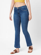 K5013 High-Rise Flared Jeans - Blue