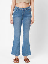 K5013 High-Rise Flared Jeans - Light Blue