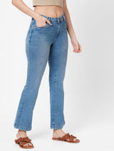 K5013 High-Rise Flared Jeans - Light Blue