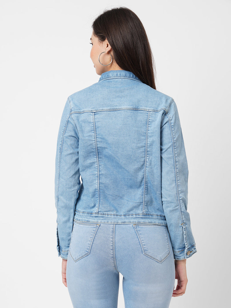 Medium Blue Wovens Denim Jacket - Mid Blue