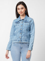 Medium Blue Wovens Denim Jacket - Mid Blue