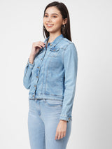Medium Blue Wovens Denim Jacket - Mid Blue