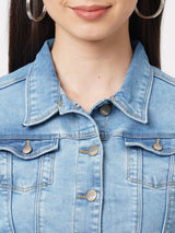 Medium Blue Wovens Denim Jacket - Mid Blue