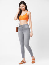 K4014 High-Rise Skinny Jeans - Grey