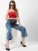 K5031 High-Rise Wide Leg Jeans - Blue