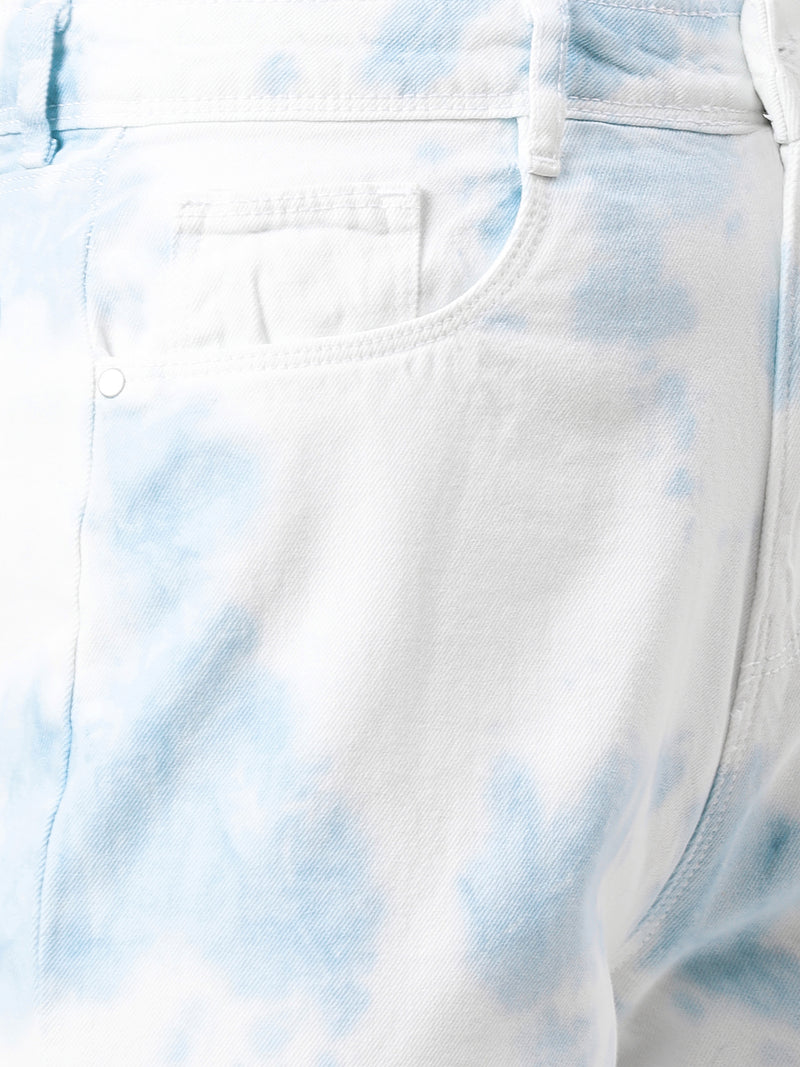 K5031 High-Rise Wide Leg Jeans - Aqua