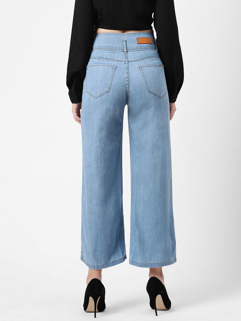 K5031 High-Rise Wide Leg Jeans - Blue