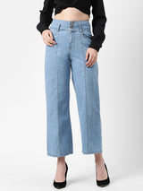 K5031 High-Rise Wide Leg Jeans - Blue