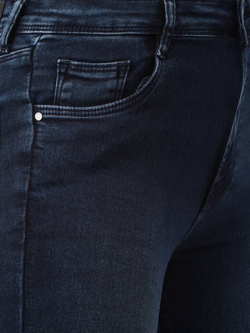 K5013 High-Rise Flared Jeans - Blue