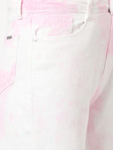 K5031 High-Rise Wide Leg Jeans - Fuchsia