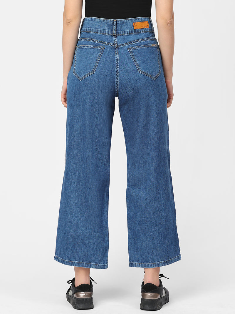 K5031 High-Rise Wide Leg Jeans - Blue