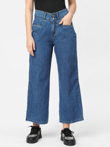 K5031 High-Rise Wide Leg Jeans - Blue