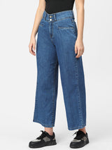 K5031 High-Rise Wide Leg Jeans - Blue