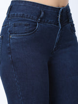 K4014 High-Rise Skinny Jeans - Dark Blue
