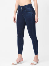 K4014 High-Rise Skinny Jeans - Dark Blue