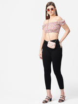 K4014 High-Rise Skinny Jeans - Black