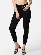 K4014 High-Rise Skinny Jeans - Black