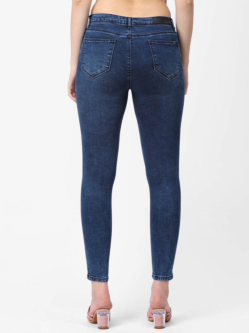 K4014 High-Rise Skinny Jeans - Blue