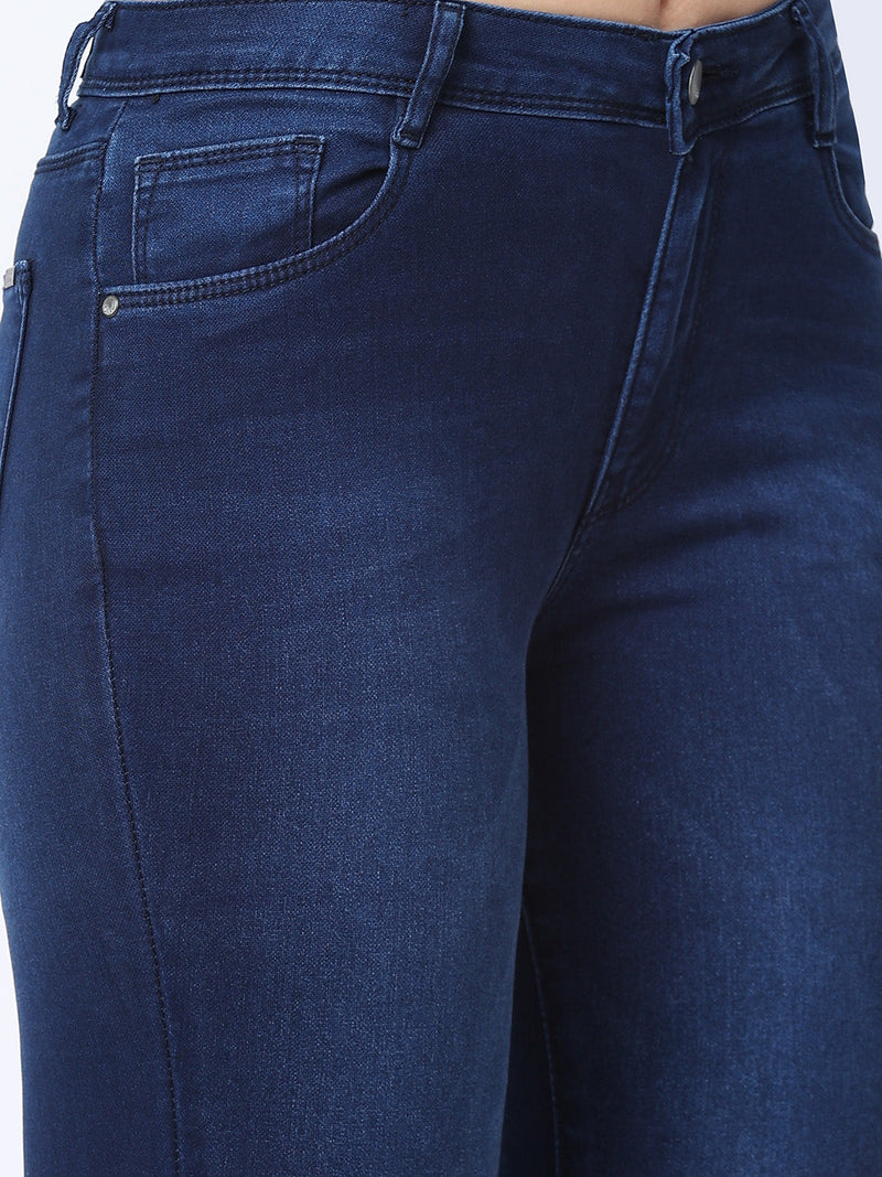 K4014 High-Rise Skinny Jeans - Dark Blue