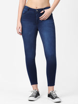 K4014 High-Rise Skinny Jeans - Dark Blue