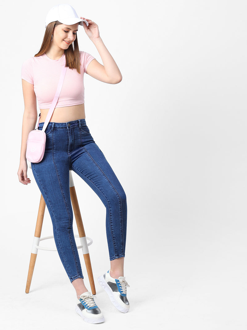 K5040 Super High-Rise Super Skinny Jeans - Dark Blue