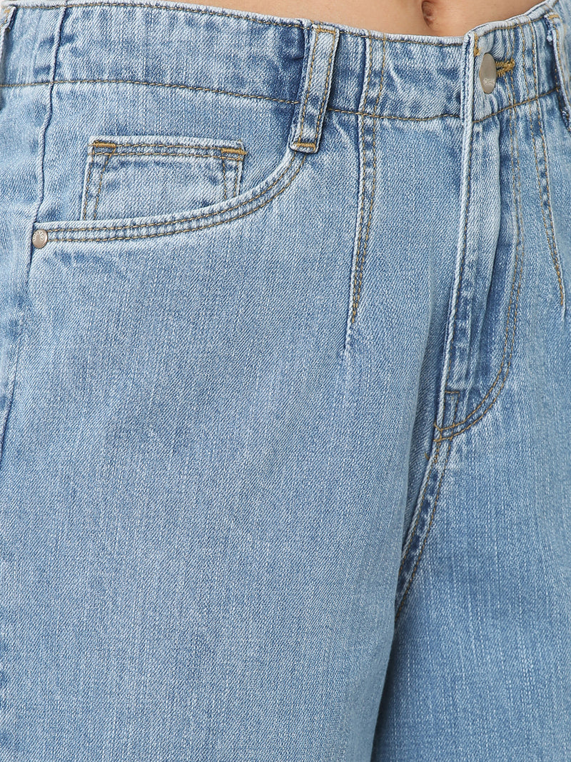 K5031 High-Rise Wide Leg Jeans - Blue