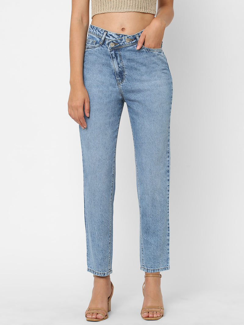 K5085 High Rise Mom Fit - Blue